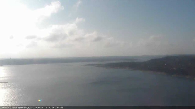 Lake Travis webcam, March 17, 2022 5:45 PM CT