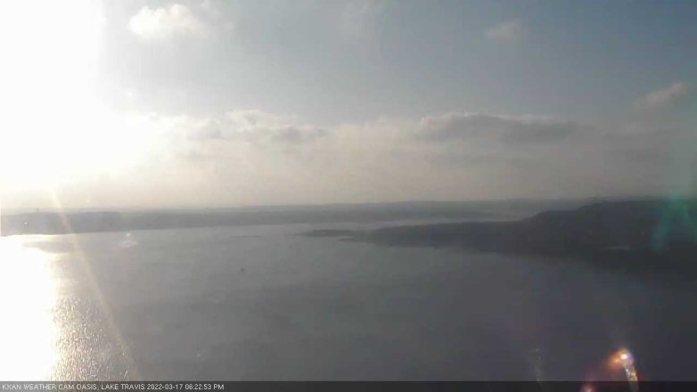 Lake Travis webcam, March 17, 2022 6:25 PM CT
