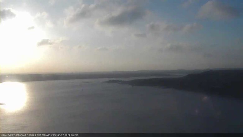 Lake Travis webcam, March 17, 2022 7:00 PM CT