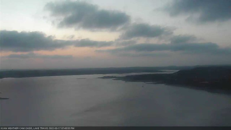 Lake Travis webcam, March 17, 2022 7:45 PM CT