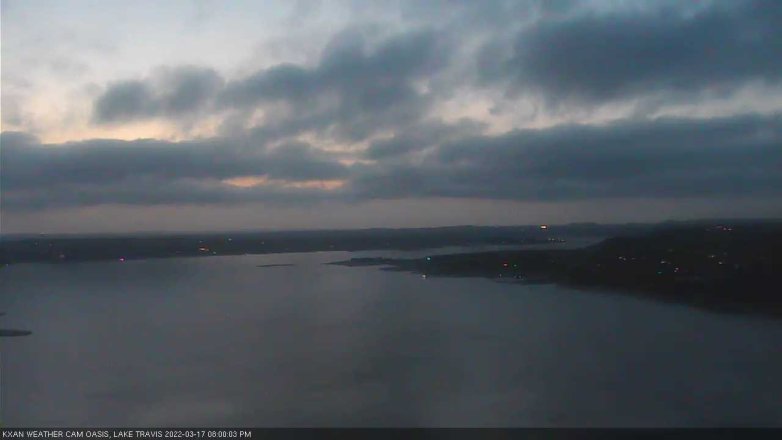 Lake Travis webcam, March 17, 2022 8:00 PM CT