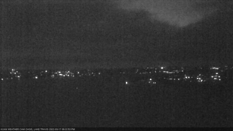Lake Travis webcam, March 17, 2022 8:25 PM CT