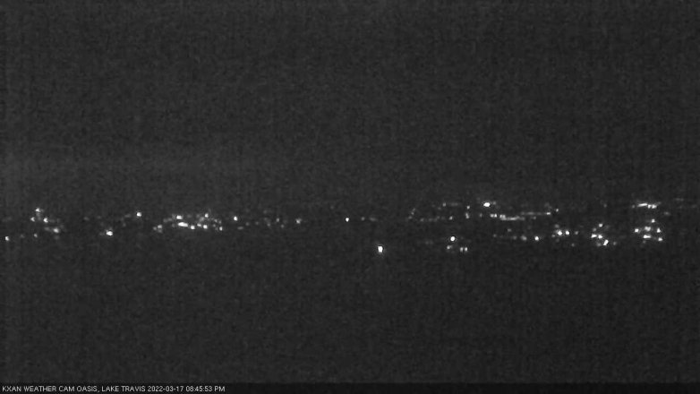 Lake Travis webcam, March 17, 2022 8:45 PM CT