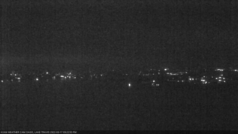 Lake Travis webcam, March 17, 2022 9:25 PM CT