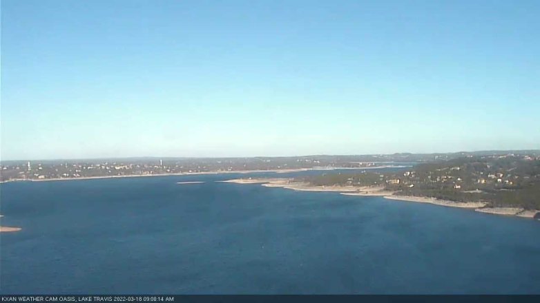 Lake Travis webcam, March 18, 2022 9:00 AM CT