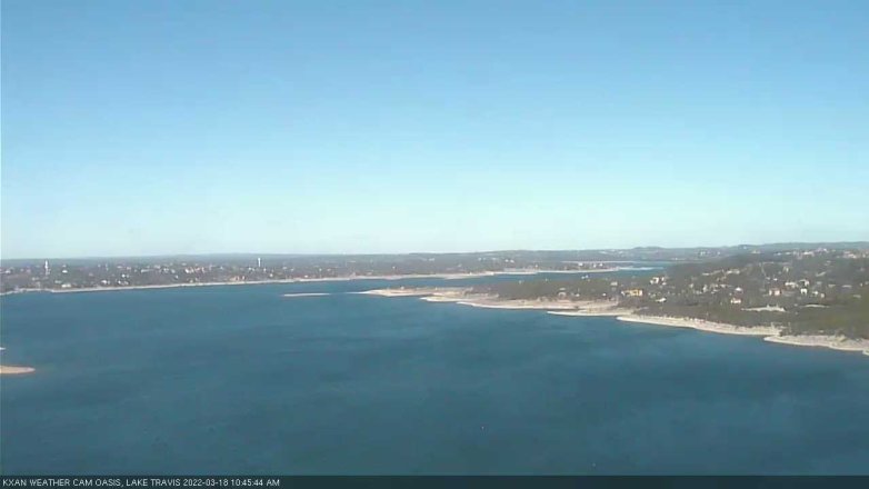 Lake Travis webcam, March 18, 2022 10:45 AM CT