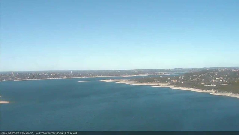 Lake Travis webcam, March 18, 2022 11:25 AM CT