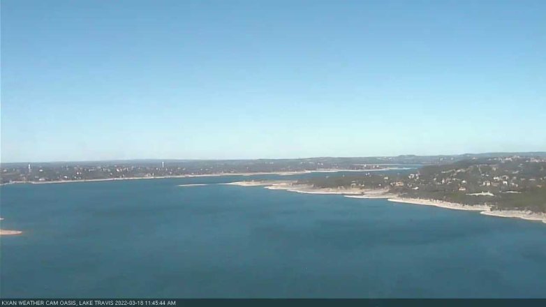 Lake Travis webcam, March 18, 2022 11:45 AM CT