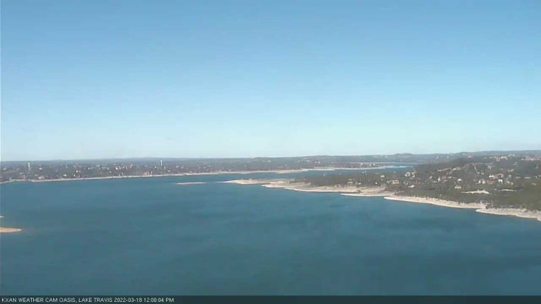 Lake Travis webcam, March 18, 2022 12:00 PM CT