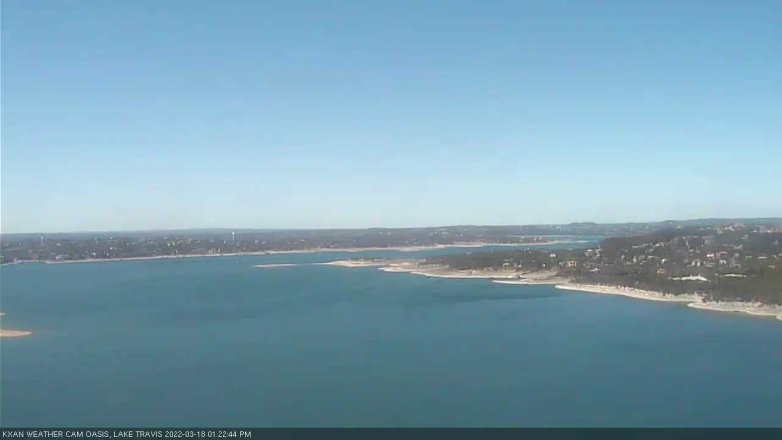 Lake Travis webcam, March 18, 2022 1:25 PM CT