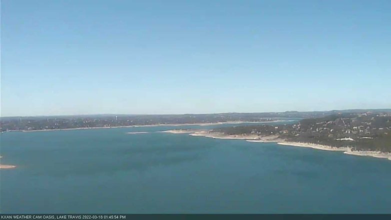 Lake Travis webcam, March 18, 2022 1:45 PM CT