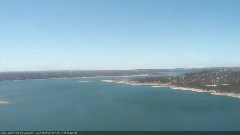 Lake Travis webcam, March 18, 2022 2:25 PM CT