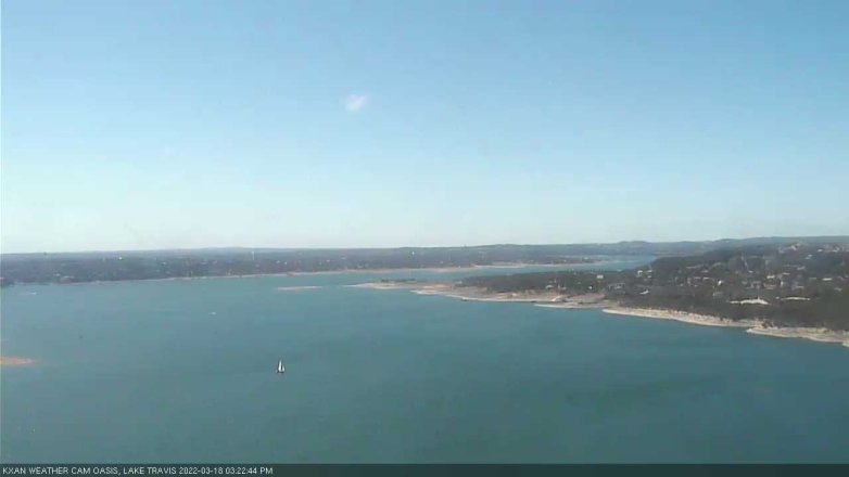 Lake Travis webcam, March 18, 2022 3:25 PM CT