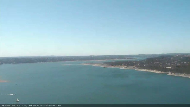 Lake Travis webcam, March 18, 2022 3:45 PM CT