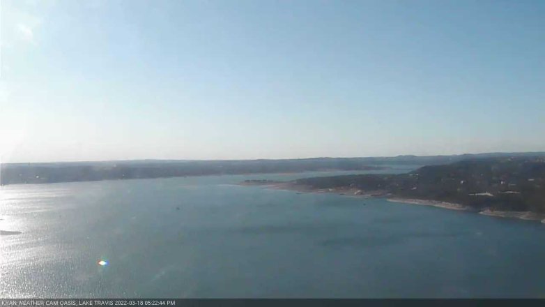 Lake Travis webcam, March 18, 2022 5:25 PM CT