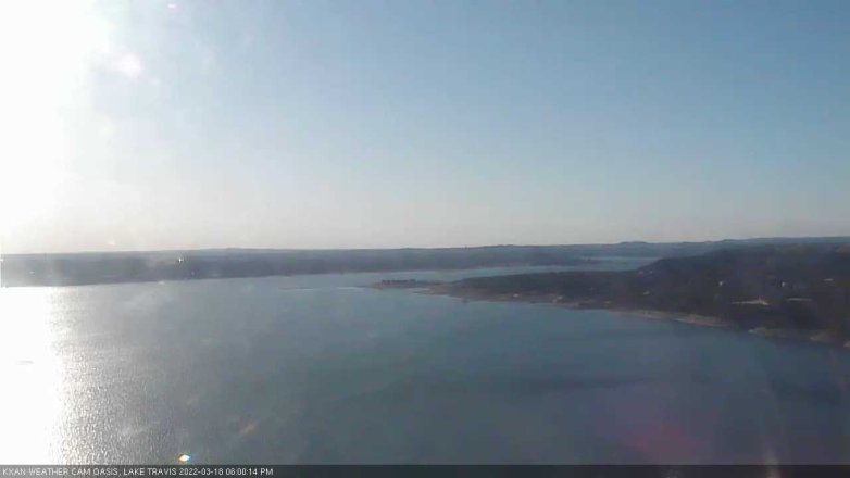 Lake Travis webcam, March 18, 2022 6:00 PM CT