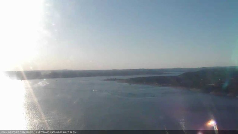Lake Travis webcam, March 18, 2022 6:25 PM CT