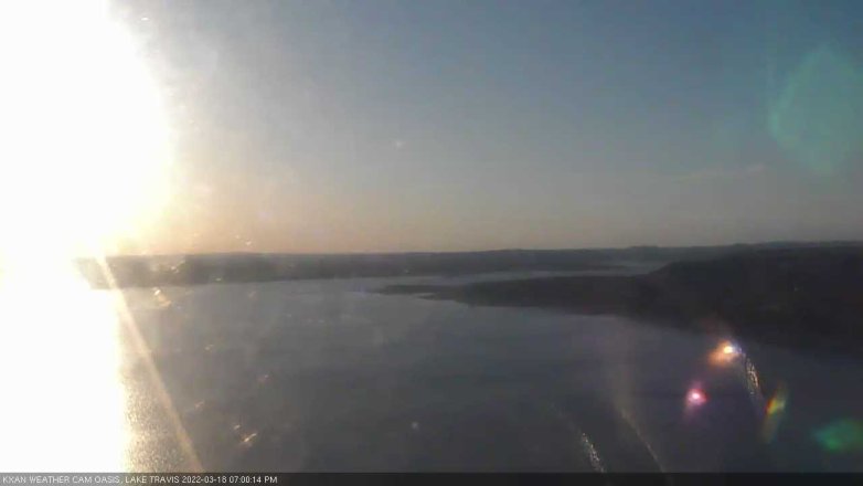 Lake Travis webcam, March 18, 2022 7:00 PM CT