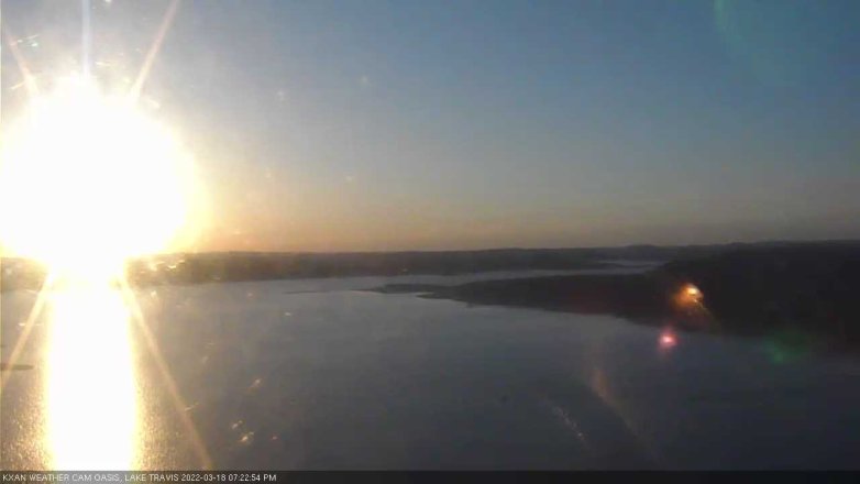 Lake Travis webcam, March 18, 2022 7:25 PM CT