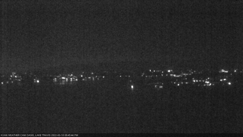 Lake Travis webcam, March 18, 2022 8:45 PM CT