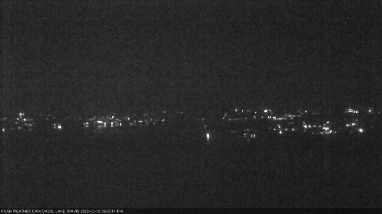 Lake Travis webcam, March 18, 2022 9:00 PM CT