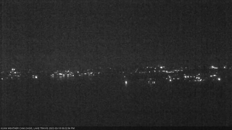 Lake Travis webcam, March 18, 2022 9:25 PM CT