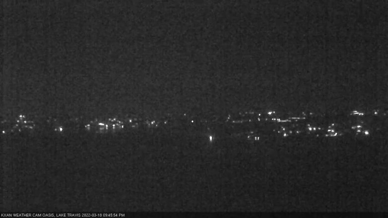 Lake Travis webcam, March 18, 2022 9:45 PM CT