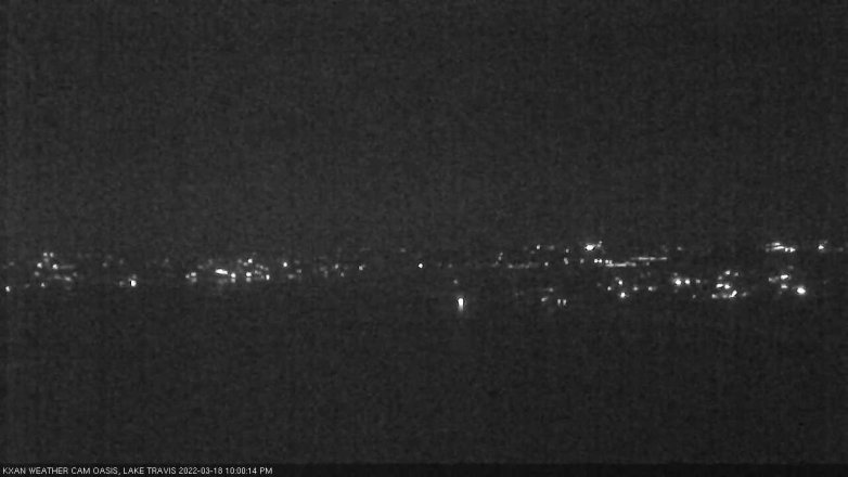 Lake Travis webcam, March 18, 2022 10:00 PM CT