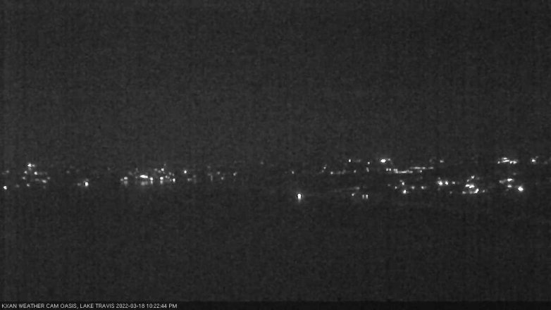 Lake Travis webcam, March 18, 2022 10:25 PM CT