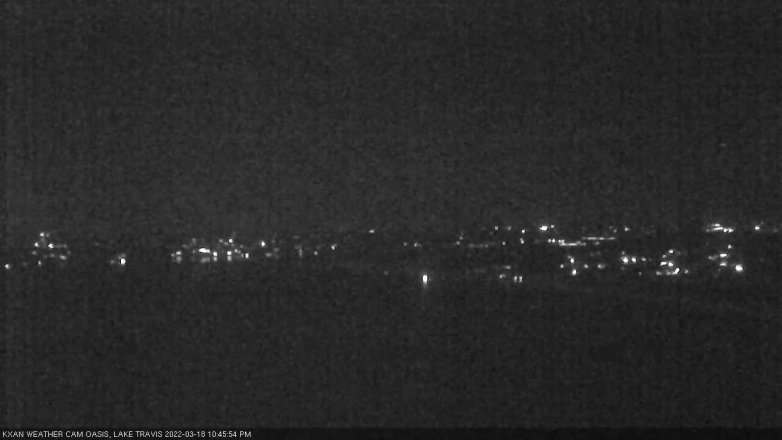 Lake Travis webcam, March 18, 2022 10:45 PM CT