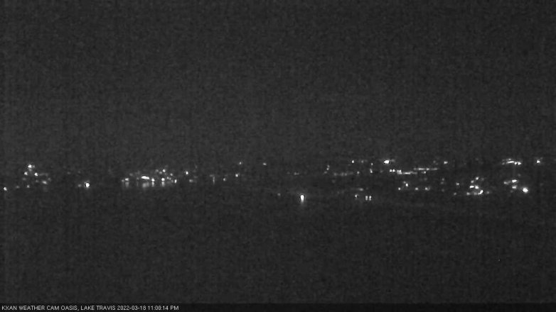 Lake Travis webcam, March 18, 2022 11:00 PM CT