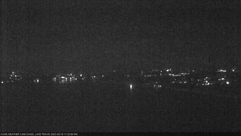 Lake Travis webcam, March 18, 2022 11:25 PM CT