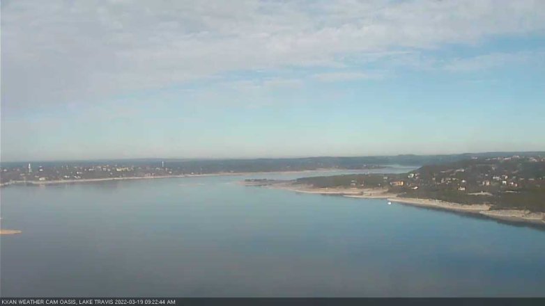 Lake Travis webcam, March 19, 2022 9:25 AM CT