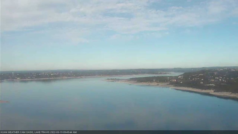 Lake Travis webcam, March 19, 2022 9:45 AM CT