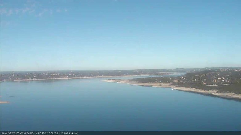 Lake Travis webcam, March 19, 2022 10:25 AM CT
