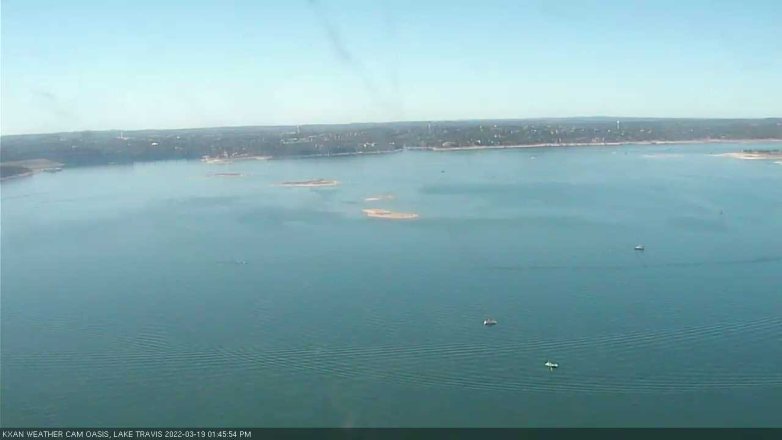 Lake Travis webcam, March 19, 2022 1:45 PM CT