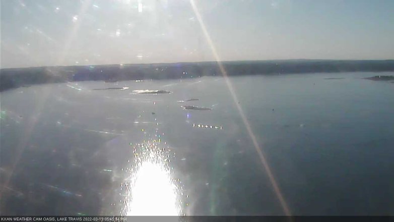 Lake Travis webcam, March 19, 2022 5:45 PM CT