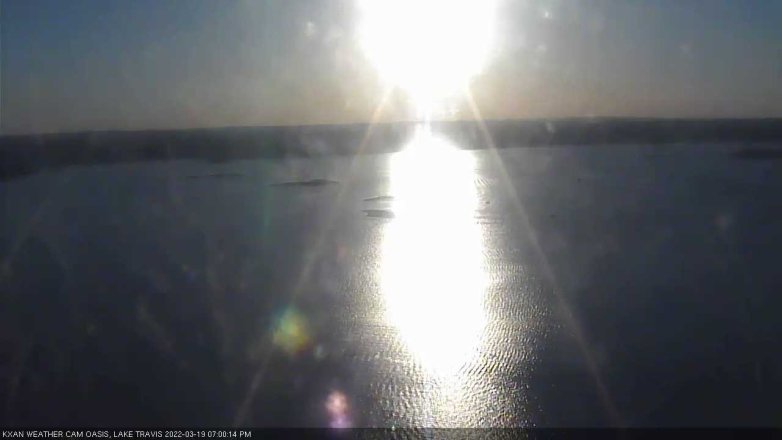 Lake Travis webcam, March 19, 2022 7:00 PM CT