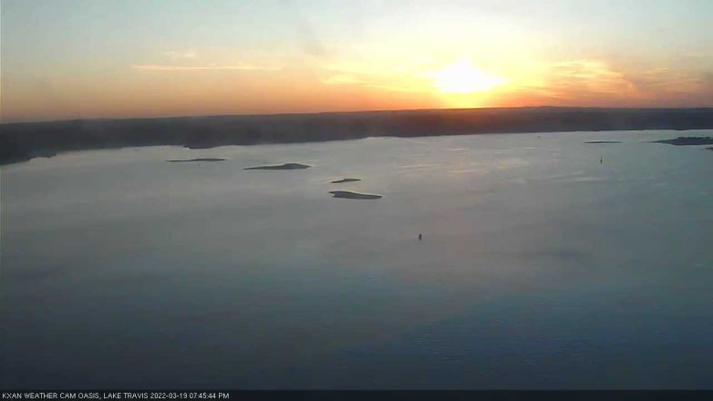 Lake Travis webcam, March 19, 2022 7:45 PM CT
