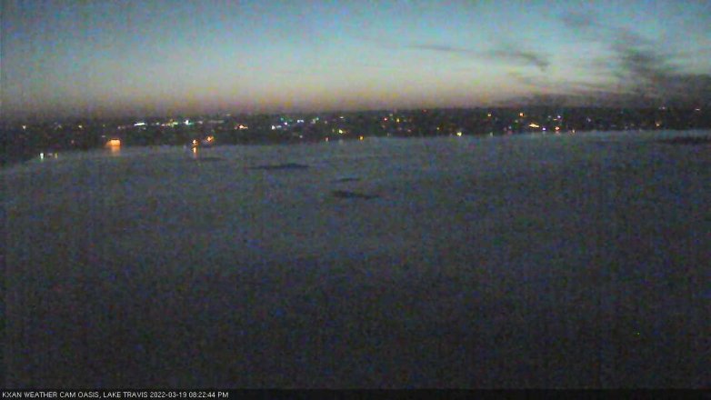 Lake Travis webcam, March 19, 2022 8:25 PM CT