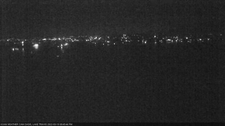 Lake Travis webcam, March 19, 2022 8:45 PM CT