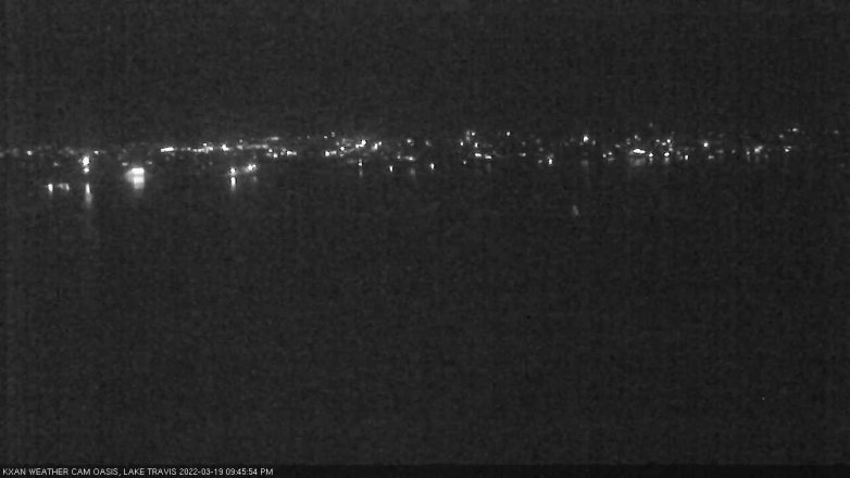 Lake Travis webcam, March 19, 2022 9:45 PM CT