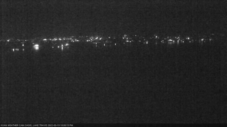 Lake Travis webcam, March 19, 2022 10:00 PM CT