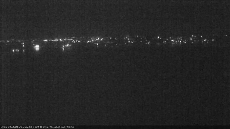 Lake Travis webcam, March 19, 2022 10:25 PM CT