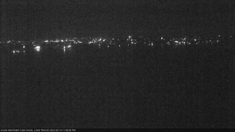 Lake Travis webcam, March 19, 2022 11:00 PM CT