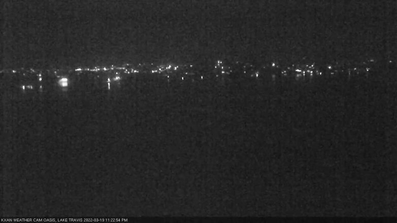 Lake Travis webcam, March 19, 2022 11:25 PM CT