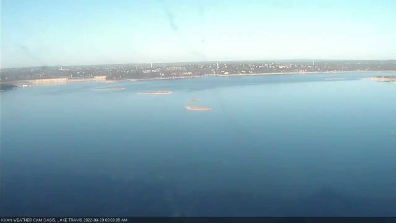 Lake Travis webcam, March 20, 2022 9:00 AM CT