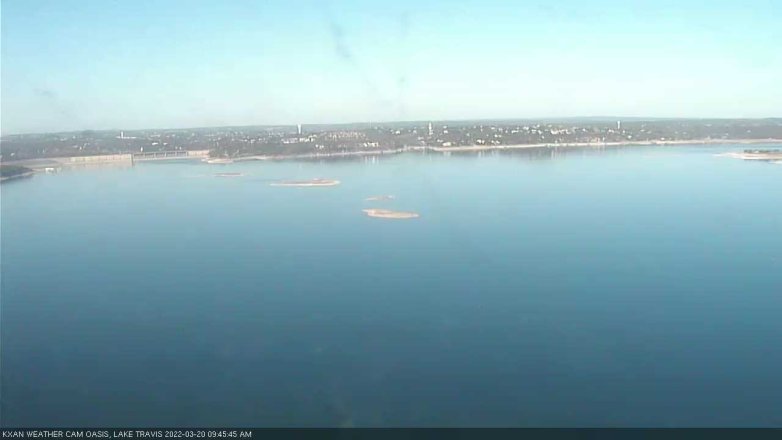 Lake Travis webcam, March 20, 2022 9:45 AM CT