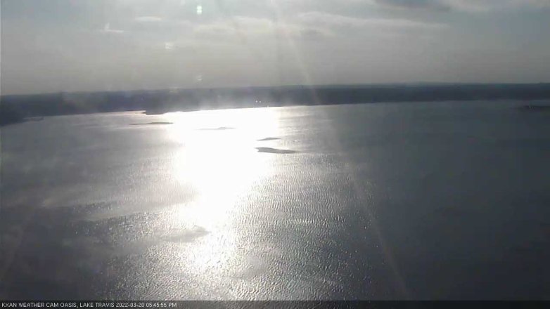 Lake Travis webcam, March 20, 2022 5:45 PM CT