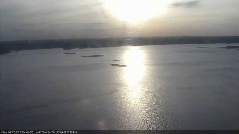 Lake Travis webcam, March 20, 2022 7:00 PM CT